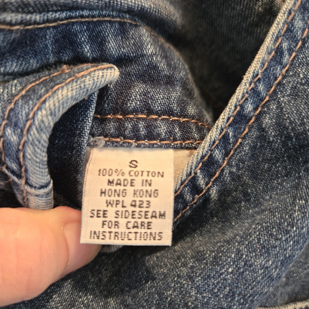 Vintage 90s Levi Strauss & Co Overalls S Medium Blue Wash 100% Cotton Denim - Picture 10 of 11